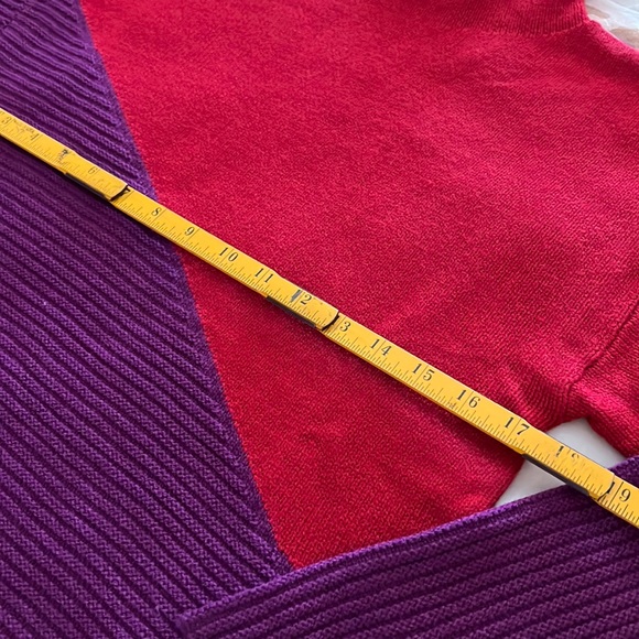 NWT New York and Company Colorblock Mock Funnel Neck Sweater - Picture 7 of 10